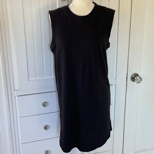 Faherty Organic Cotton Sunwashed Muscle Dress w/ rounded hem in washed black